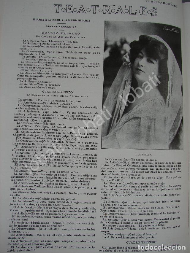 Poster collecting: CARTEL ANTIGUO ORIGINAL DE ACTRIZ IDA FULLER Y OBRA TEATRAL 1909 /FEP