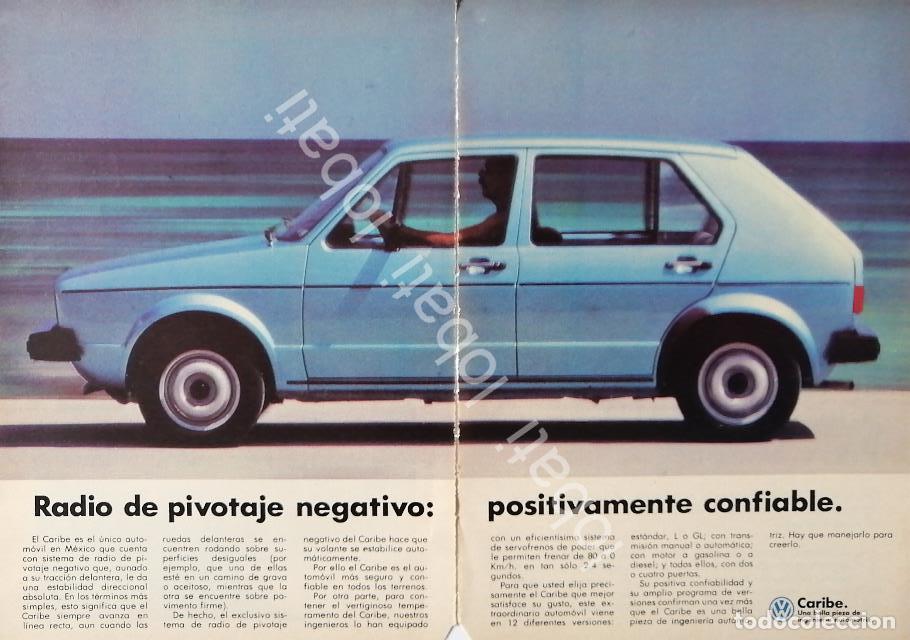Poster collecting: CARTEL ANTIGUO ORIGINAL DE AUTOS VOLKSWAGEN CARIBE 1981 /637