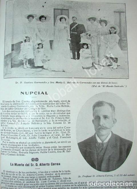 Poster collecting: CARTEL ANTIGUO ORIGINAL DE BODA BELTRAN GARMENDIA 1909 /ASM