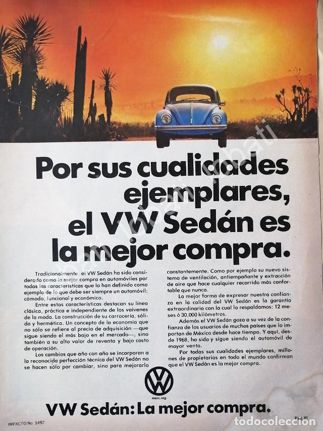Poster collecting: CARTEL ANTIGUO ORIGINAL DE AUTOS VOLKSWAGEN , VOCHO 1972 /649