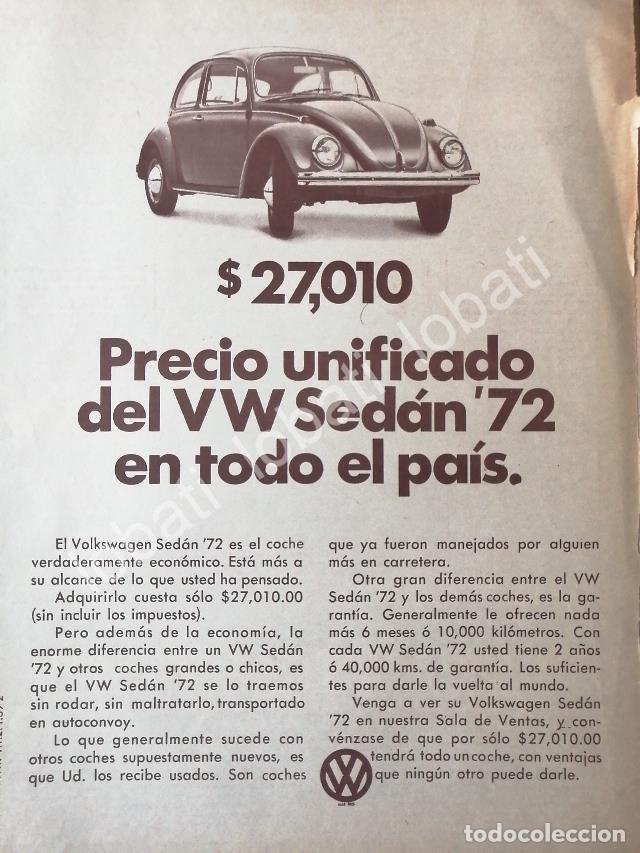 Poster collecting: CARTEL ANTIGUO ORIGINAL DE AUTOS VOLKSWAGEN VOCHO 1972 /650