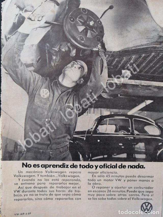 Poster collecting: CARTEL ANTIGUO ORIGINAL DE AUTOS VOLKSWAGEN VOCHO 1969 /655 (T. GRANDE)
