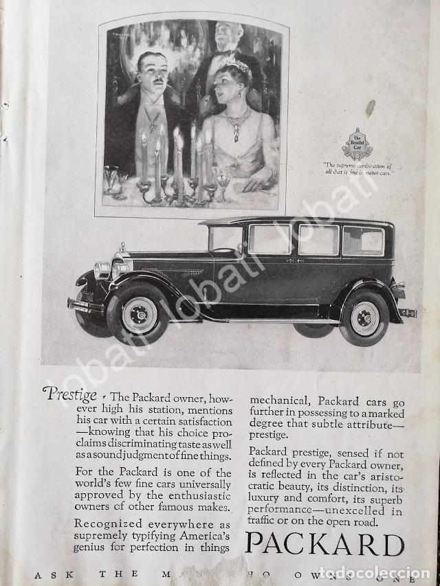 Collectionnisme d'affiches: CARTEL ANTIGUO ORIGINAL DE AUTOS PACKARD DE LUJO 1926 /318