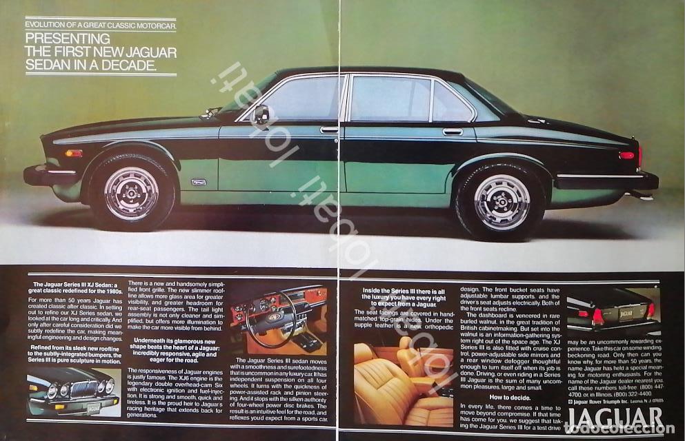 Coleccionismo de carteles: CARTEL ANTIGUO ORIGINAL DE AUTOS JAGUAR SERIE III XJ 1978 /319