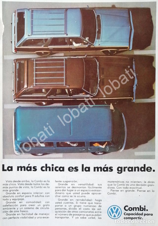 Collectionnisme d'affiches: CARTEL ANTIGUO ORIGINAL DE AUTOS VOLKSWAGEN COMBI 1974 /667