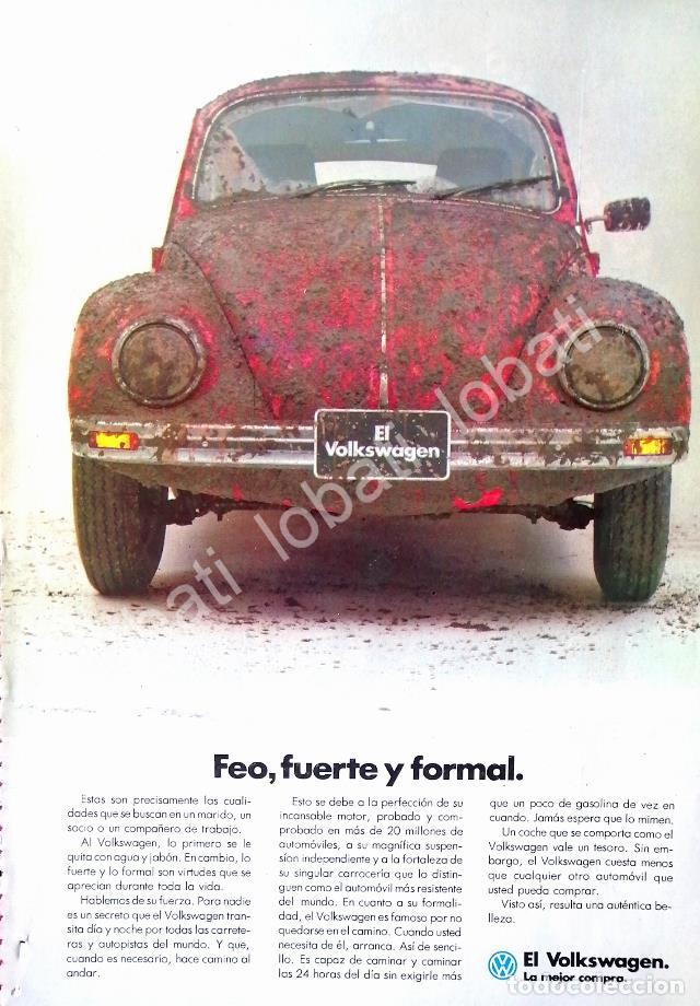 Collectionnisme d'affiches: CARTEL ANTIGUO ORIGINAL DE AUTOS VOLKSWAGEN VOCHO 1974 /666