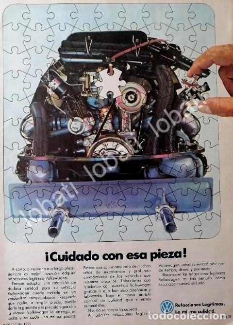 Collectionnisme d'affiches: CARTEL ANTIGUO ORIGINAL DE AUTOS VOLKSWAGEN VOCHO 1981 /668 (T. CHICO)