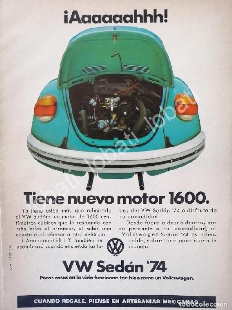 Collectionnisme d'affiches: CARTEL ANTIGUO ORIGINAL DE AUTOS VOLKSWAGEN VOCHO 1974 /685
