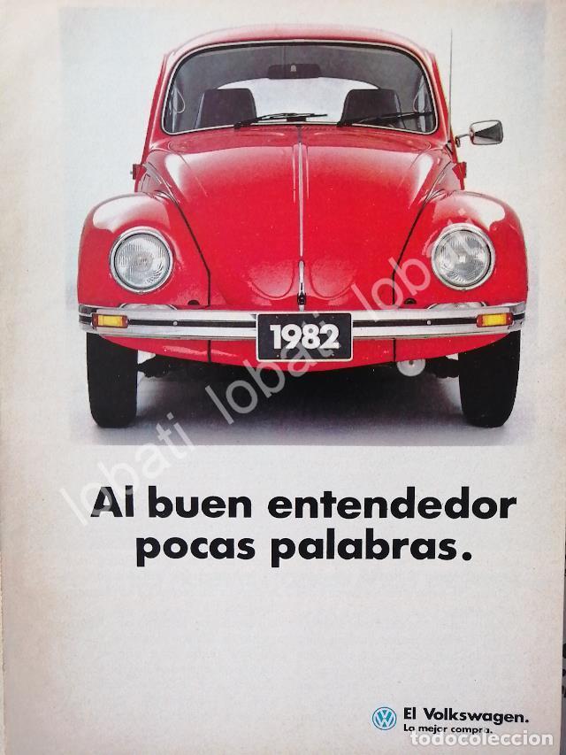 Collectionnisme d'affiches: CARTEL ANTIGUO ORIGINAL DE AUTOS VOLKSWAGEN VOCHO 1982 /683