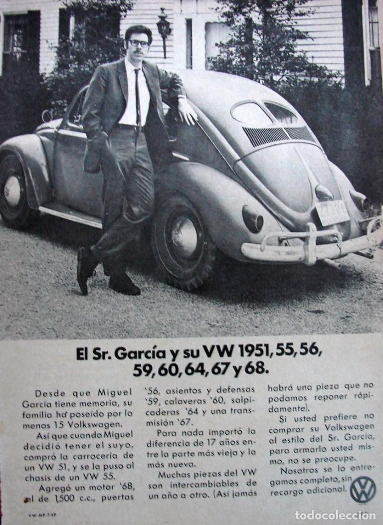 Collectionnisme d'affiches: CARTEL ANTIGUO ORIGINAL DE AUTOS VOLKSWAGEN VOCHO 1969 /689