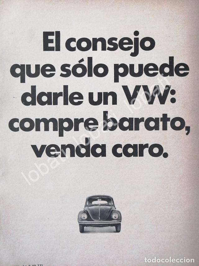 Collectionnisme d'affiches: CARTEL ANTIGUO ORIGINAL DE AUTOS VOLKSWAGEN VOCHO 1971 /688