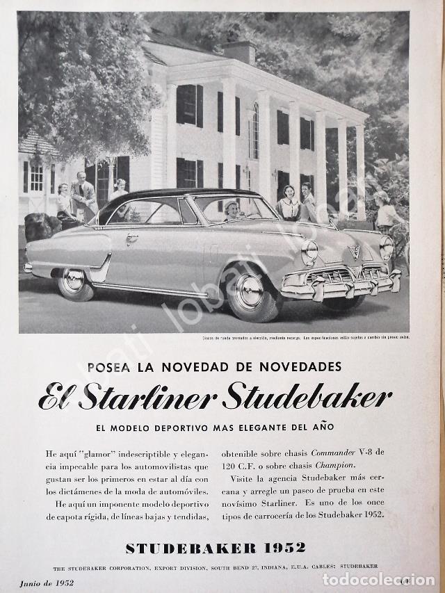 Collectionnisme d'affiches: CARTEL ANTIGUO ORIGINAL DE AUTOS STUDEBAKER STARLINER 1953 /344