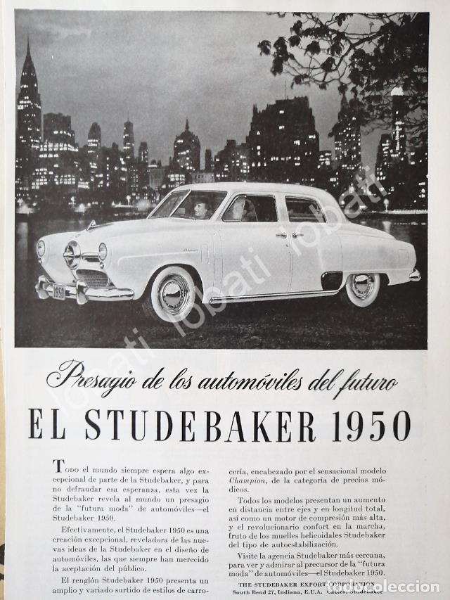 Collectionnisme d'affiches: CARTEL ANTIGUO ORIGINAL DE AUTOS STUDEBAKER STARLIGHT 1950 /345