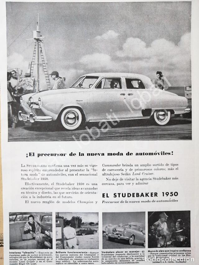 Collectionnisme d'affiches: CARTEL ANTIGUO ORIGINAL DE AUTOS STUDEBAKER COMMANDER 1950 /349