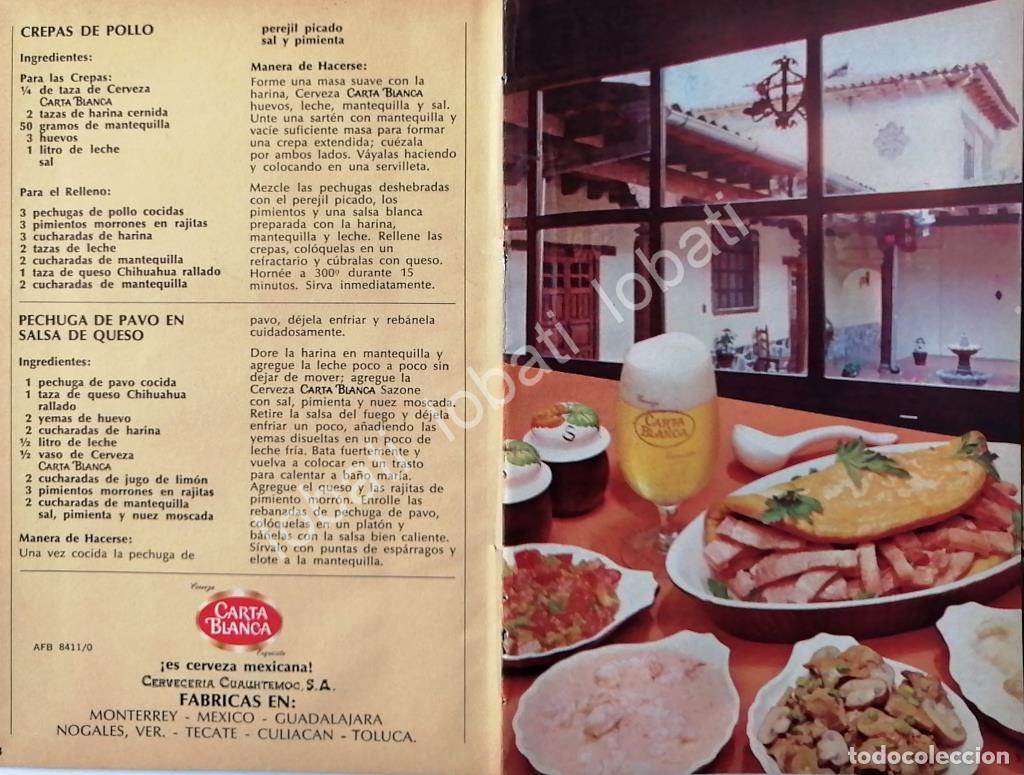 Collectionnisme d'affiches: CARTEL ANTIGUO ORIGINAL DE AFICHE PROMOCIONAL CERVEZA CARTA BLANCA 1970s /195