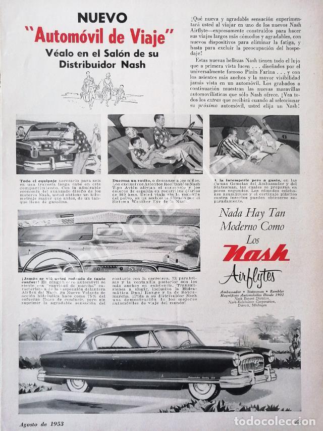 Collectionnisme d'affiches: CARTEL ANTIGUO ORIGINAL DE AUTOS NASH AIRLYTES 1953