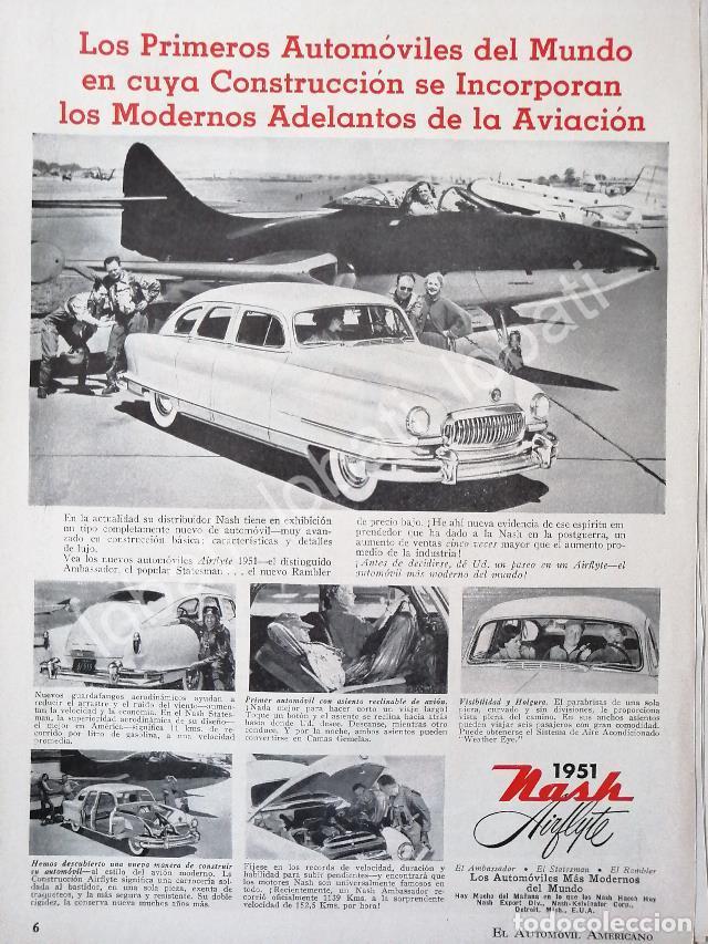 Collectionnisme d'affiches: CARTEL ANTIGUO ORIGINAL DE AUTOS NASH AIRFLYTE 1951 /356
