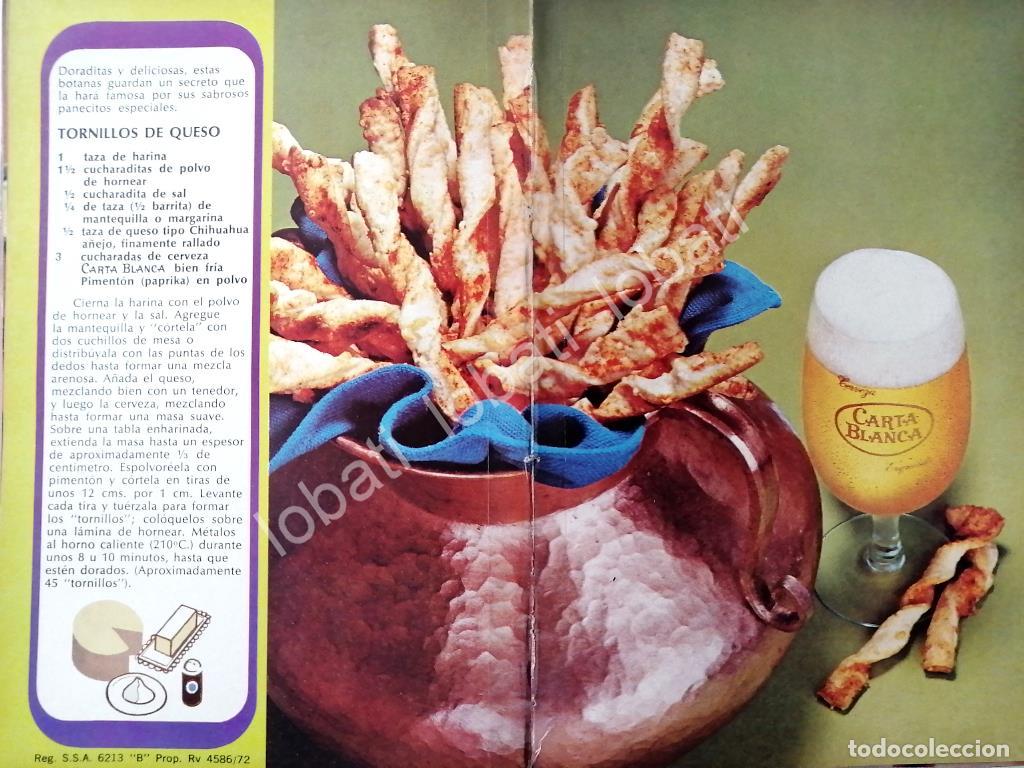 Collectionnisme d'affiches: CARTEL ANTIGUO ORIGINAL DE AFICHE PROMOCIONAL CARTA BLANCA 1970s /206