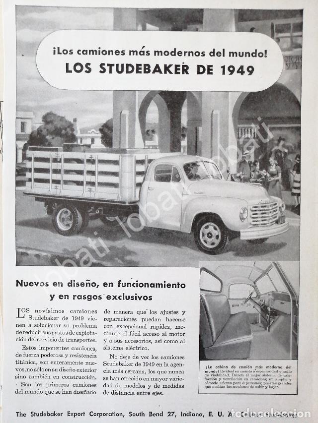 Collectionnisme d'affiches: CARTEL ANTIGUO ORIGINAL DE AUTOS. CAMIONES STUDEBAKER 1949 /362