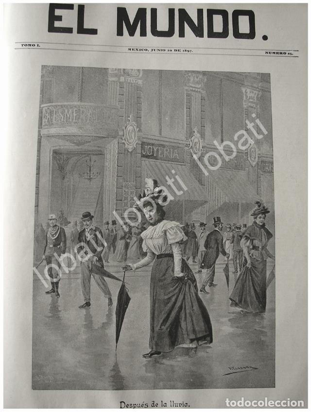 Collectionnisme d'affiches: PORTADA ANTIGUA ORIGINAL 1897 DE JOSE MARIA VILLASANA. DESPUES DE LA LLUVIA / ARTE