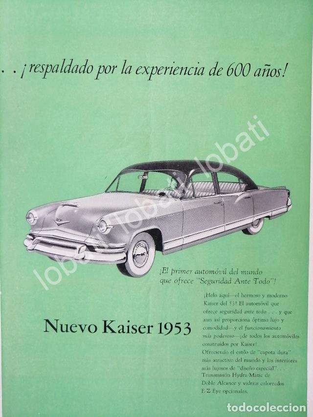 Collectionnisme d'affiches: CARTEL ANTIGUO ORIGINAL DE AUTOS KAISER 1952 /366