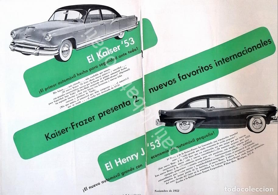 Collectionnisme d'affiches: CARTEL ANTIGUO ORIGINAL DE AUTOS KAISER & FRAZER 1953 /370