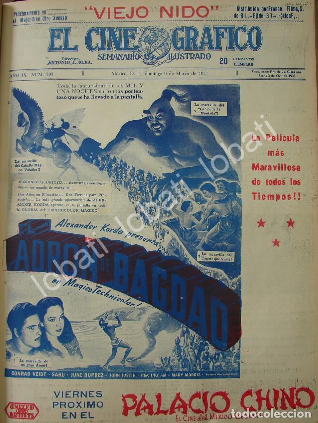 Collectionnisme d'affiches: CARTEL ANTIGUO ORIGINAL DE AFICHES DE LA PELICULA EL LADRON DE BAGDAD 1941 /N65