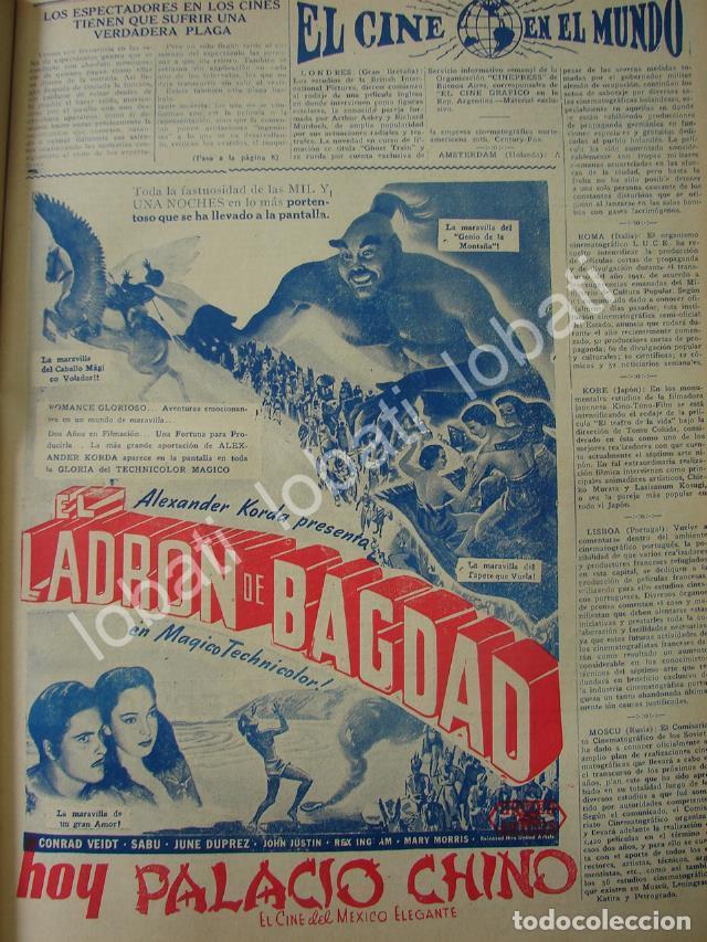 Collectionnisme d'affiches: CARTEL ANTIGUO ORIGINAL DE AFICHES DE LA PELICULA EL LADRON DE BAGDAD 1941 /N72