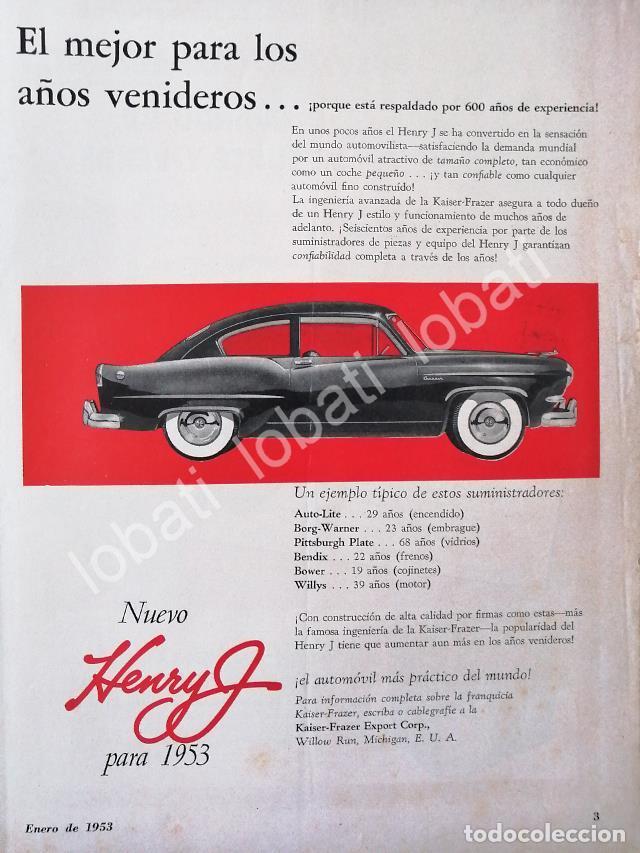 Collectionnisme d'affiches: CARTEL ANTIGUO ORIGINAL DE AUTOS KAISER HENRY J. 1953 /375 MUY RARO