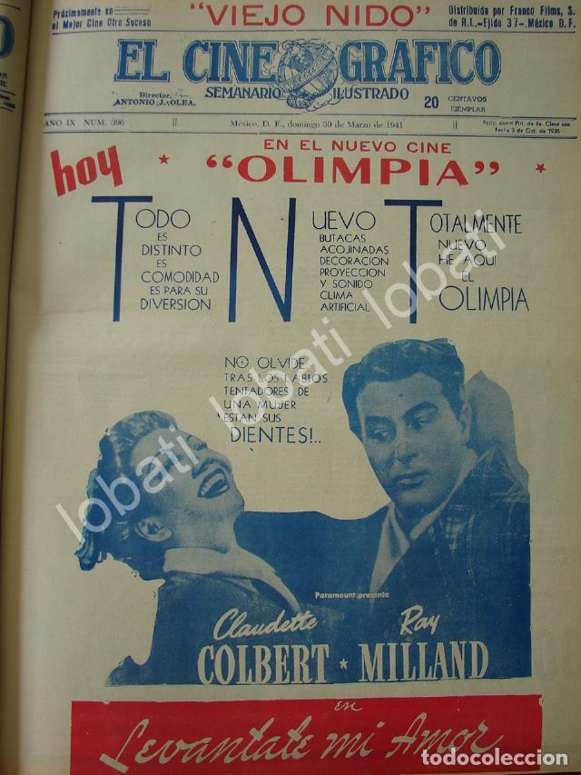 Collectionnisme d'affiches: CARTEL ANTIGUO ORIGINAL DE CINE OLIMPIA. PELICULA LEVANTATE MI AMOR. 1941 /N77 (Arise, My Love )