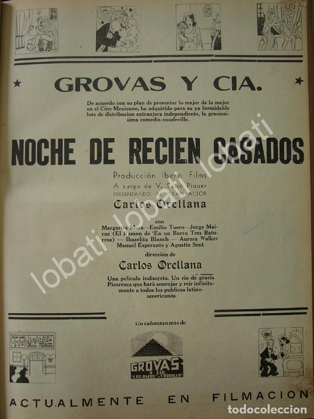 Collectionnisme d'affiches: CARTEL ANTIGUO ORIGINAL DE FILMANDO LA PELICULA NOCHE DE RECIEN CASADOS 1941 /N75