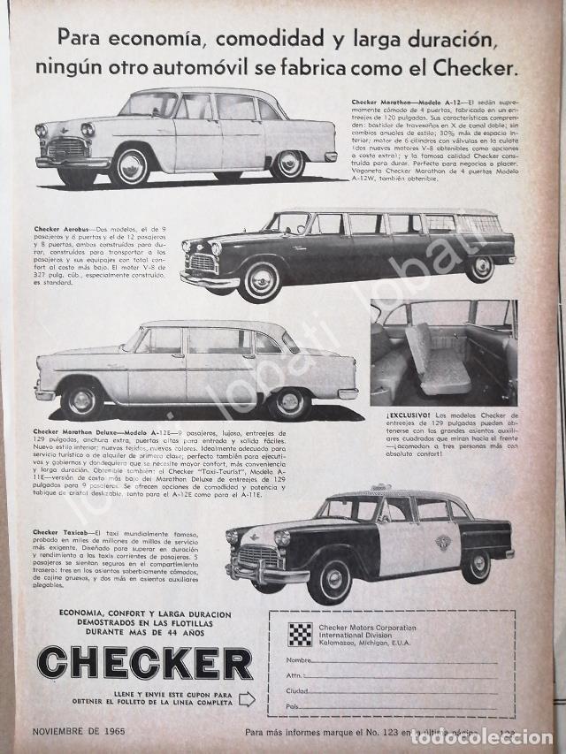 Collectionnisme d'affiches: CARTEL ANTIGUO ORIGINAL DE AUTOS CHECKER 1965 /381 MUY RARO