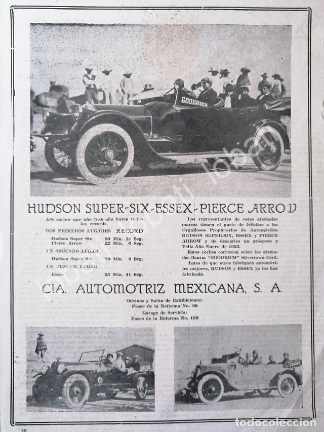 Collectionnisme d'affiches: CARTEL ANTIGUO ORIGINAL DE AUTOS HUDSON SUPER SIX ESEX-PIERCE 1922 /380 MUY RARO