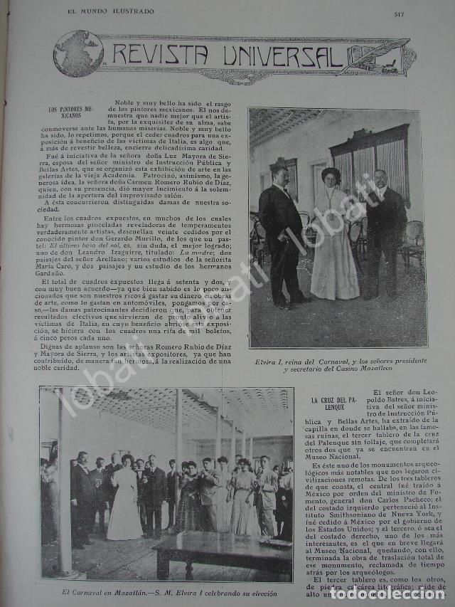Collectionnisme d'affiches: CARTEL ANTIGUO ORIGINAL DE CARNAVAL DE MAZATLAN 1909 / ASM