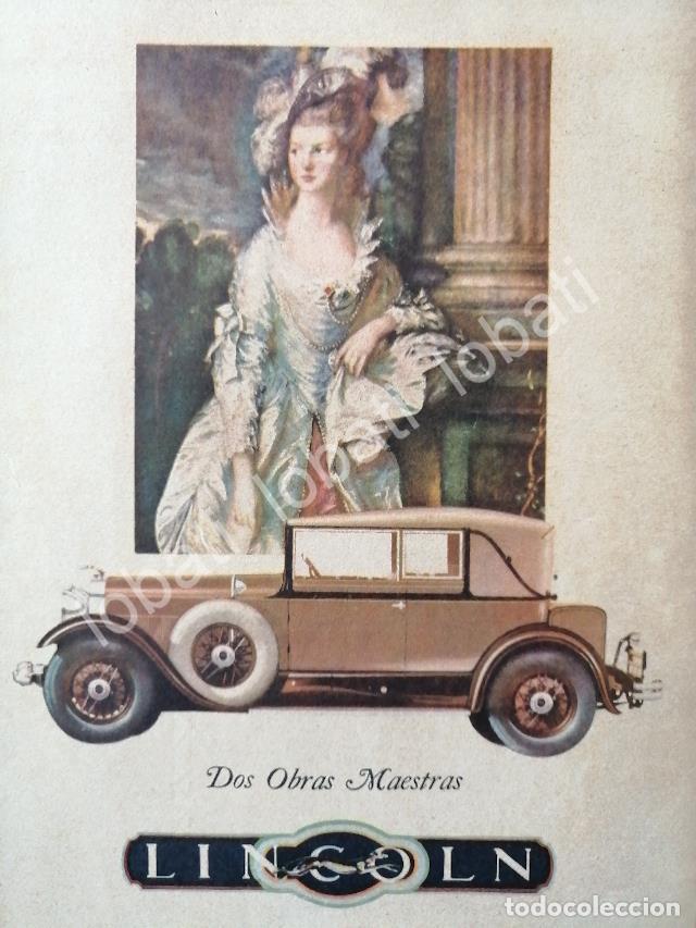 Collectionnisme d'affiches: CARTEL ANTIGUO ORIGINAL DE AUTOS LINCOLN 1930 /390