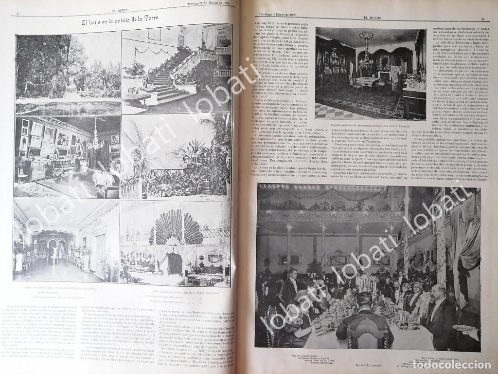 Collectionnisme d'affiches: CARTEL ANTIGUO ORIGINAL DE BAILE EN CASA DE IGNACIO DE LA TORRE CON PORFIRIO DIAZ Y OTROS 1898 /ASM
