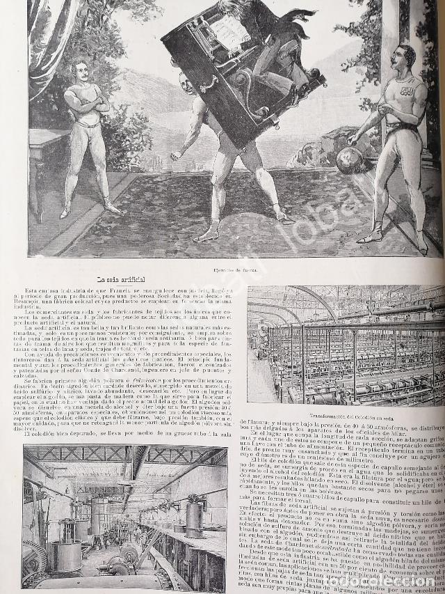 Collectionnisme d'affiches: CARTEL ANTIGUO ORIGINAL DE FABRICACION DE SEDA ARTIFICIAL Y OTRAS NOTAS 1898