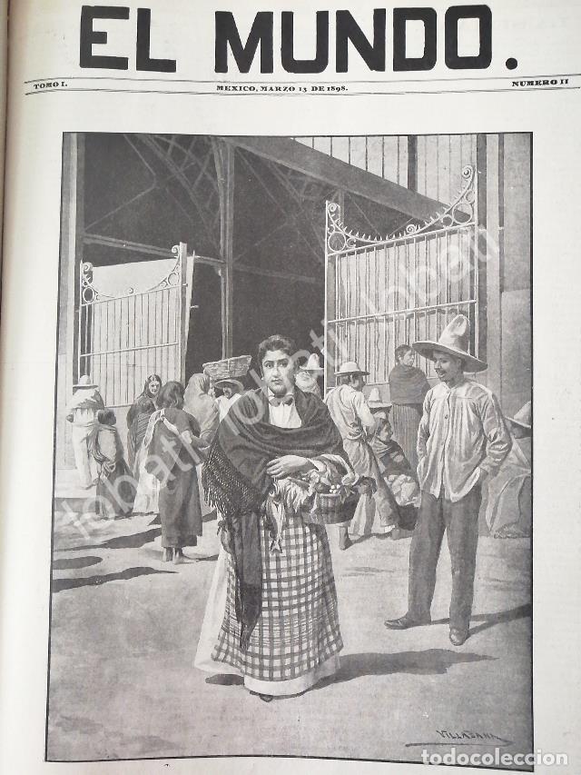 Collectionnisme d'affiches: PORTADA ANTIGUA ORIGINAL 1898 LA PERLA DE SAN JUAN. POR: JOSE MARIA VILLASANA