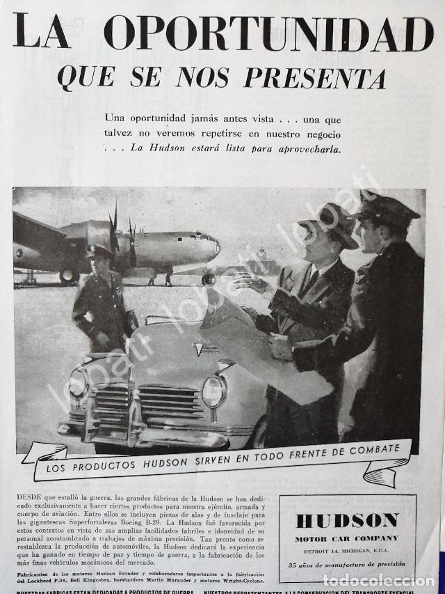 Sammeln von Plakaten: CARTEL ANTIGUO ORIGINAL DE AUTOS HUDSON 1944 / 413 2DA GUERRA MUNDIAL /SGM