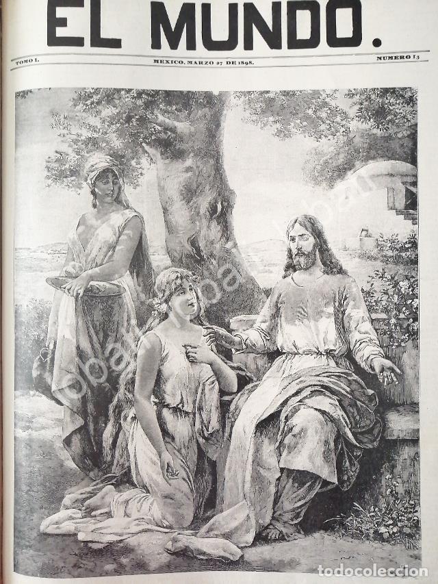Sammeln von Plakaten: PORTADA ANTIGUA ORIGINAL 1898 JESUS EN CASA DE MARTA Y MARIA DE BETANIA / RLG ARTE SACRO