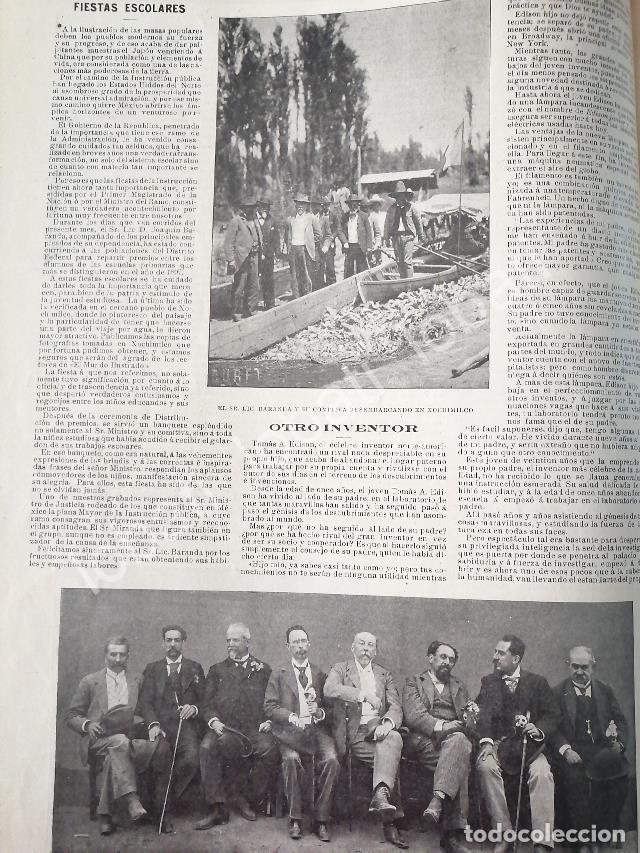 Sammeln von Plakaten: CARTEL ANTIGUO ORIGINAL DE JOAQUIN BARANDA QUIJANO Y DELEGADOS. SEC. DE EDUCACION 1898