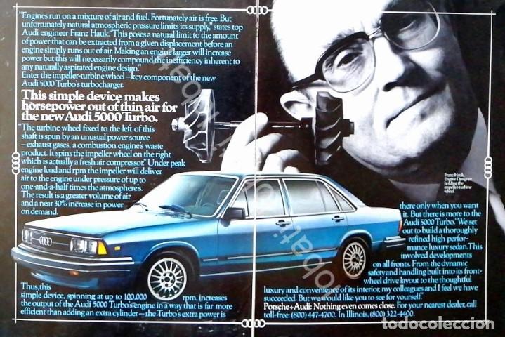 Sammeln von Plakaten: CARTEL ANTIGUO ORIGINAL DE AFICHE AUTOS AUDI 5000 TURBO 1979 / 417