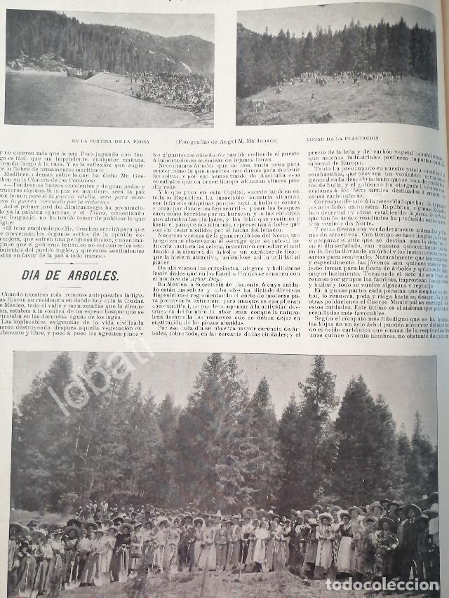 Sammeln von Plakaten: CARTEL ANTIGUO ORIGINAL DE FIESTA DE ARBOLES EN PACHUCA 1898 REFORESTACION