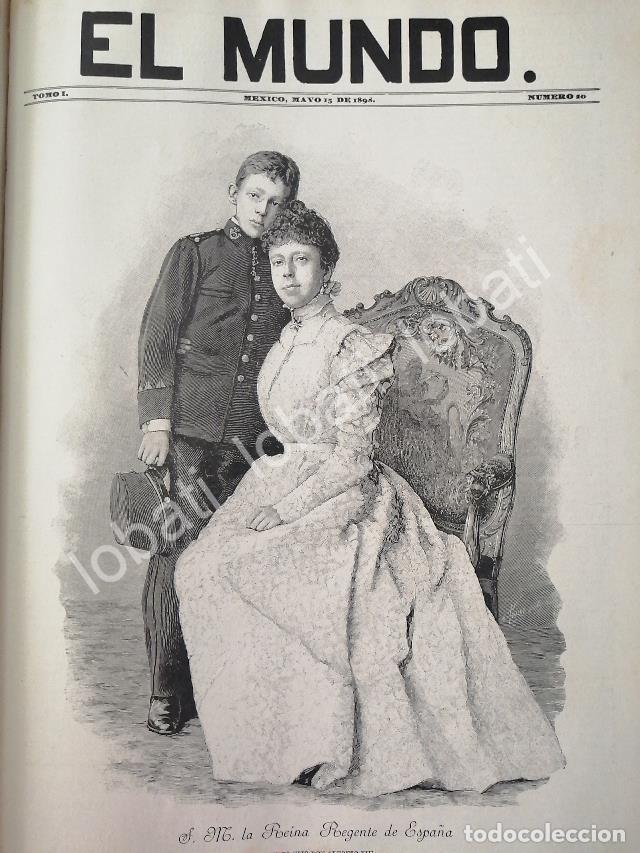 Sammeln von Plakaten: PORTADA ANTIGUA ORIGINAL . REINA DE ESPA&Ntilde;A. MARIA C. HABSBURGO LORENA Y ALFONSO XIII 1898