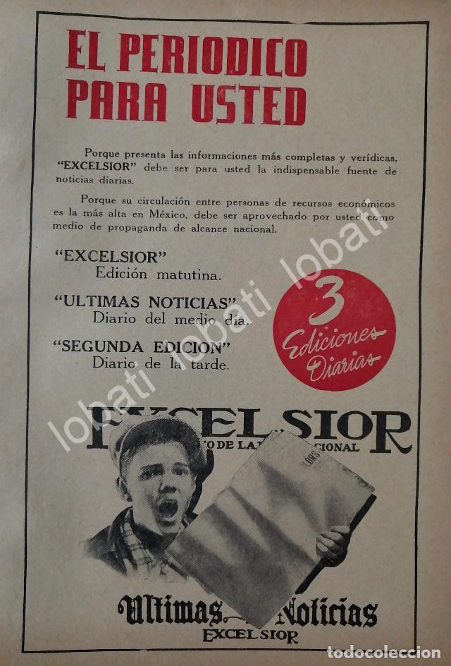Sammeln von Plakaten: CARTEL ANTIGUO ORIGINAL DE PUBLICIDAD DEL DIARIO EXCELSIOR 1943 /73