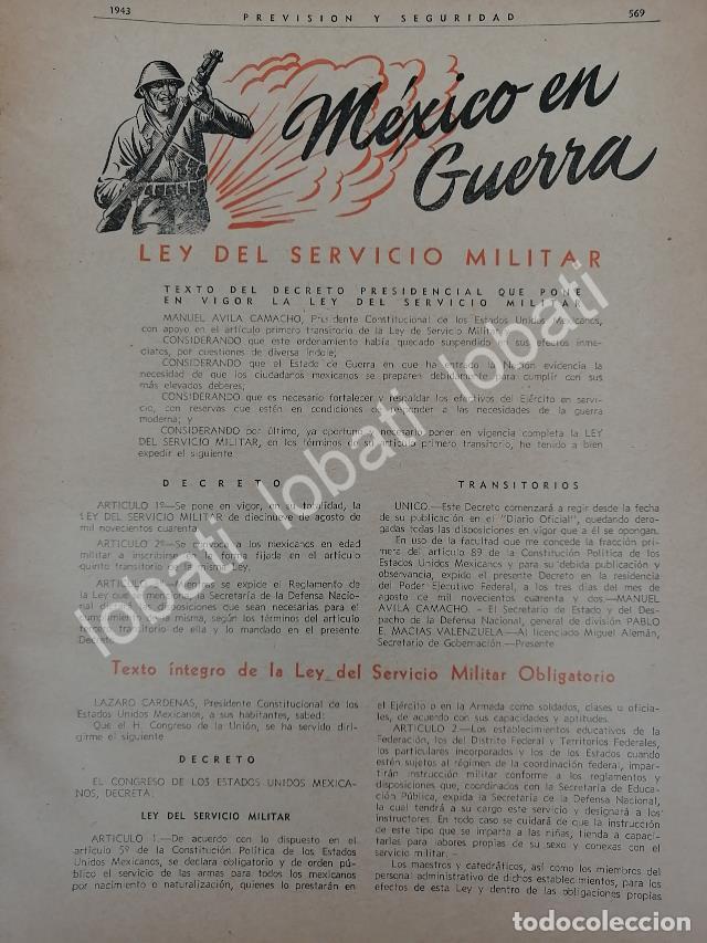 Sammeln von Plakaten: CARTEL ANTIGUO ORIGINAL DE LIBRETO DE INSTRUCCIONES, MEXICO EN GUERRA 1943 /SEGUNDA GUERRA MUNDIAL