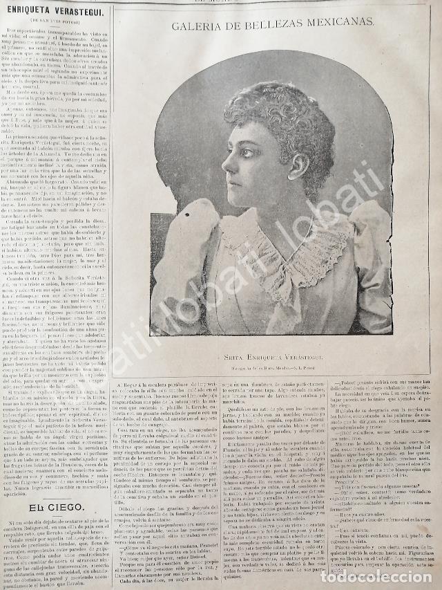 Sammeln von Plakaten: CARTEL ANTIGUO ORIGINAL DE ESPERANZA VERASTEGUI AZTEGUI 1894 FOTO DE: MENDEZ HNOS. /ASM