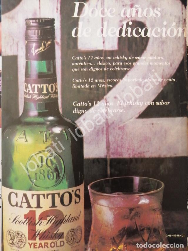 Sammeln von Plakaten: CARTEL ANTIGUO ORIGINAL DE VINOS. WHISKY CATTOS 12 A&Ntilde;OS. 1980 /571