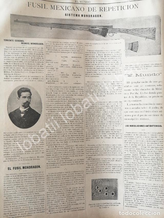Sammeln von Plakaten: CARTEL ANTIGUO ORIGINAL DE EL CORONEL MANUEL MONDRAGON Y SU FUSIL 1894 Y MAS /MLT