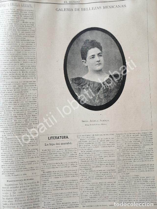 Sammeln von Plakaten: CARTEL ANTIGUO ORIGINAL DE ANGELA ARRIOJA 1894 FOTO DE OCTAVIANO DE LA MORA. /ASM